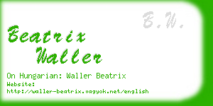 beatrix waller business card